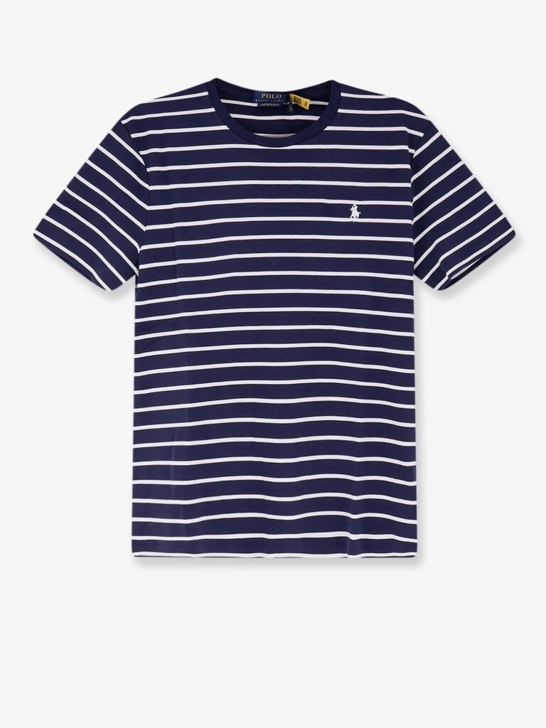 Cotton T-shirt with striped pattern