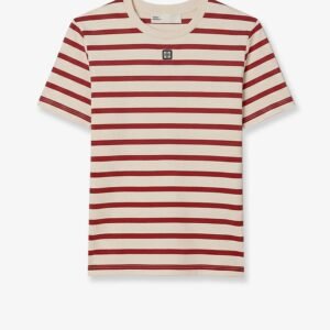 Cotton T-shirt with striped pattern