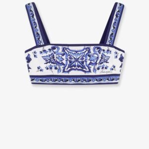 Cotton top with Maiolica print