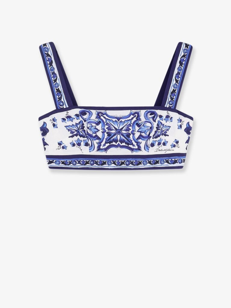 Cotton top with Maiolica print
