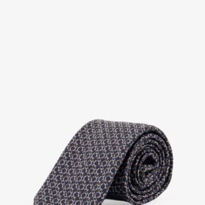 Crema silk tie with Intreccio print