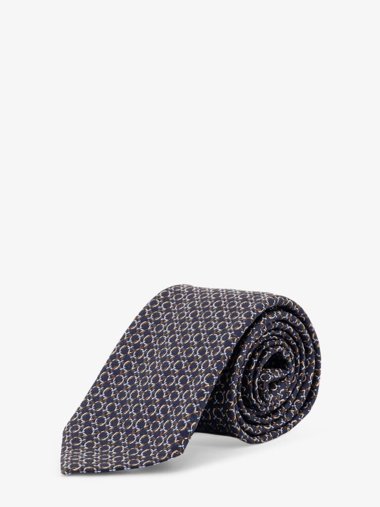 Crema silk tie with Intreccio print