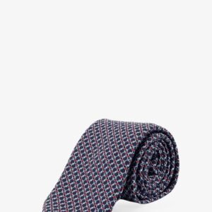 Crema silk tie with Intreccio print