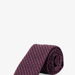 Crema silk tie with Intreccio print