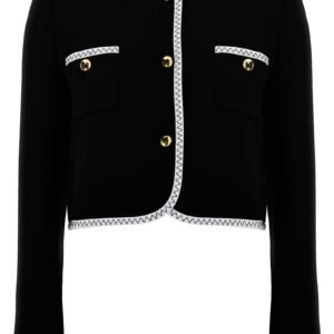 Crepe short jacket