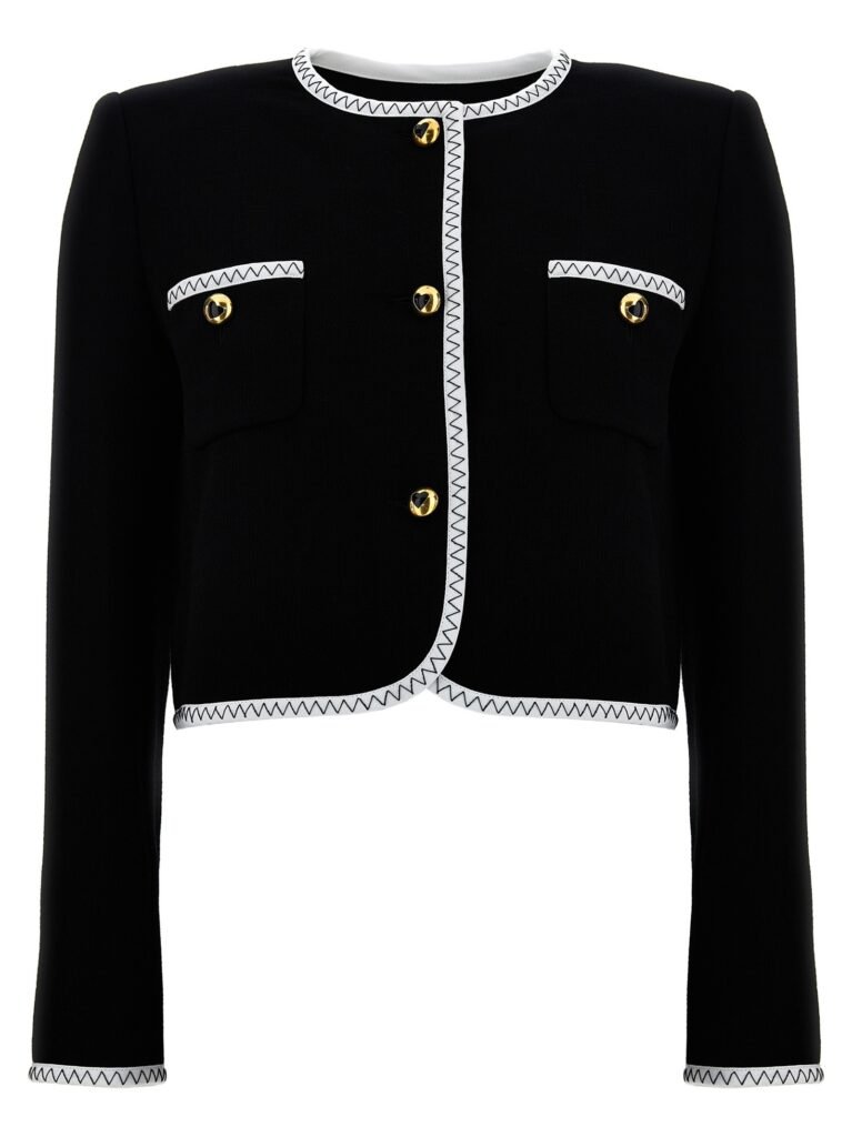 Crepe short jacket