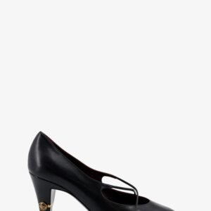 Criss-Cross Medallion leather pumps