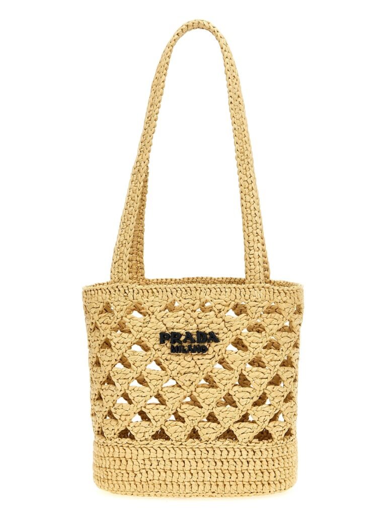 Crochet logo handbag