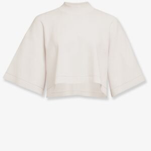 Cropped cotton blend top