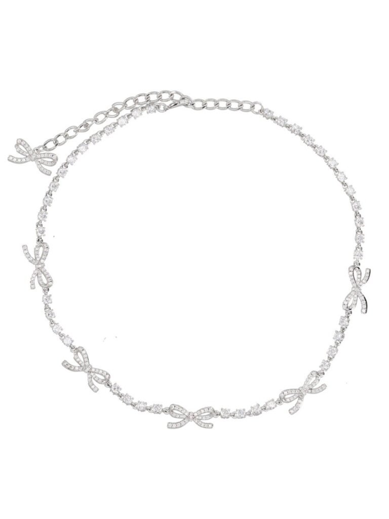 "CRYSTAL BOW" NECKLACE