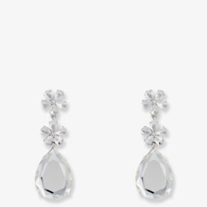 Crystal Flower Tiered Earrings