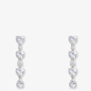 Crystal Heart Tiered Earrings