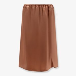 Cupro blend midi skirt