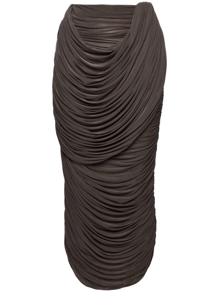 CUPRO MIDI SKIRT