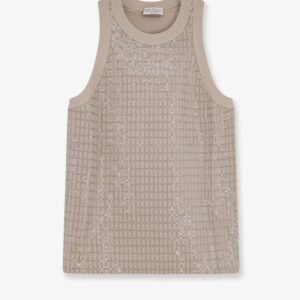 Dazzling pattern jersey tank top