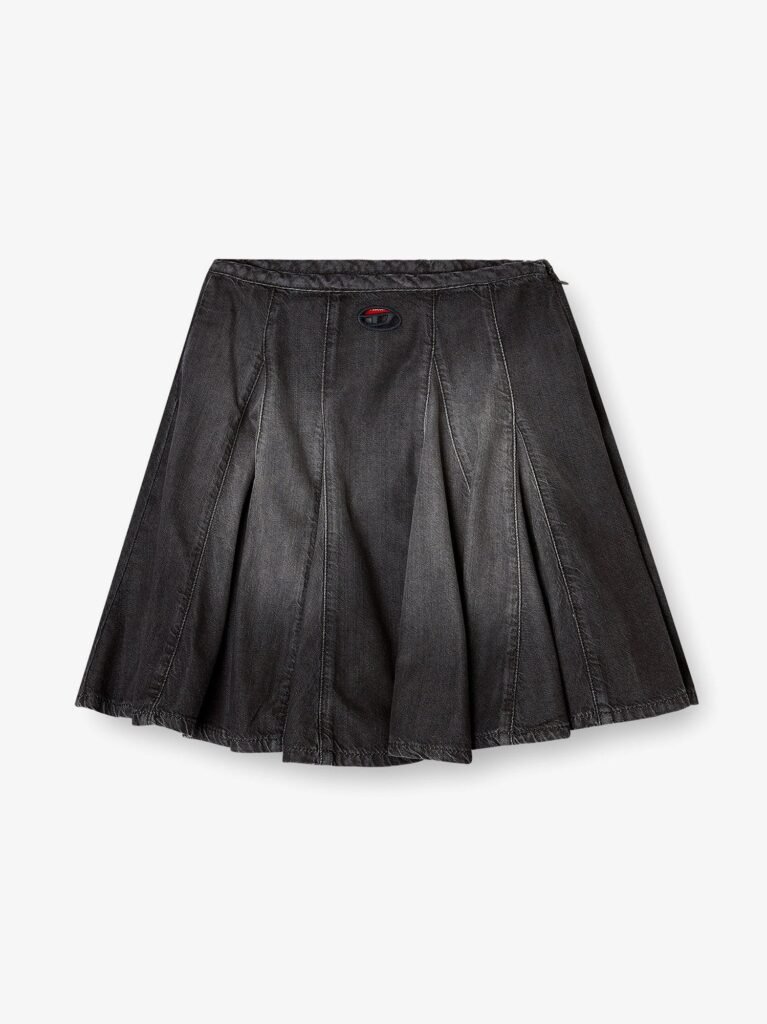 DE-SPIKI-S short denim skirt with washed-out effect