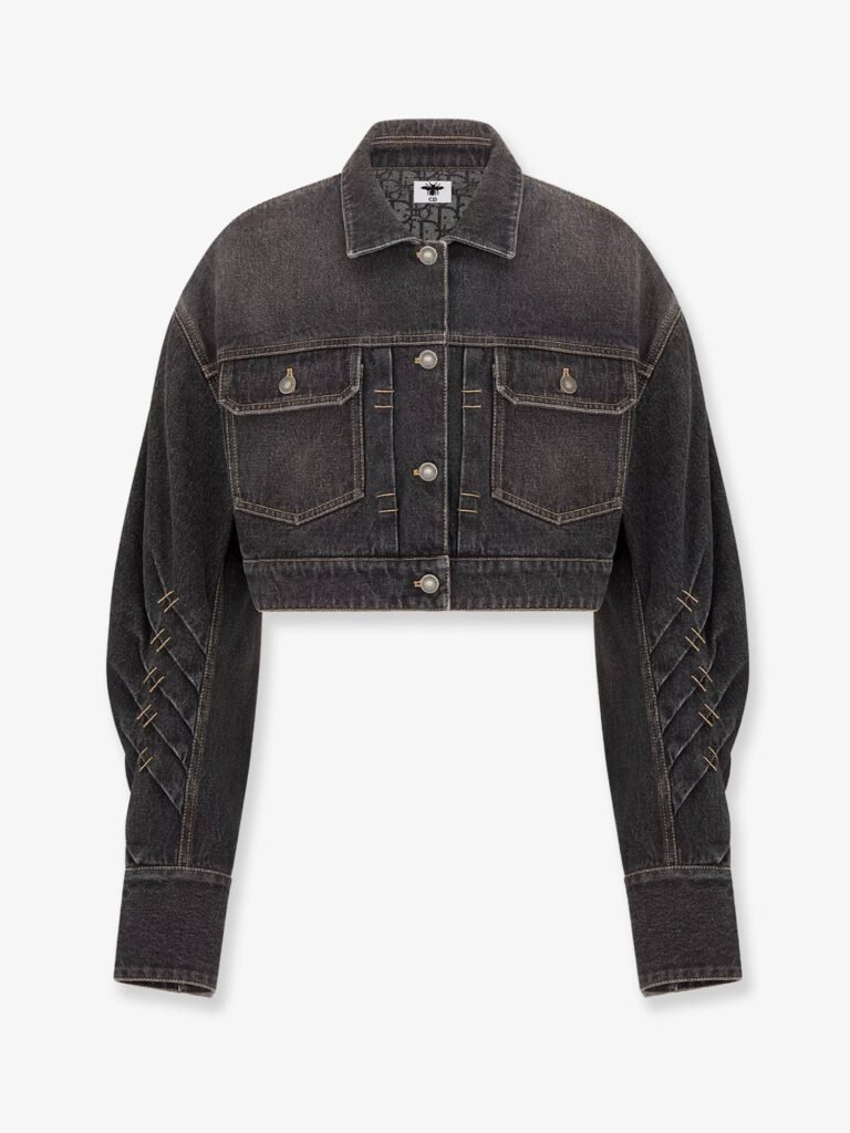 Denim jacket with bustier detail