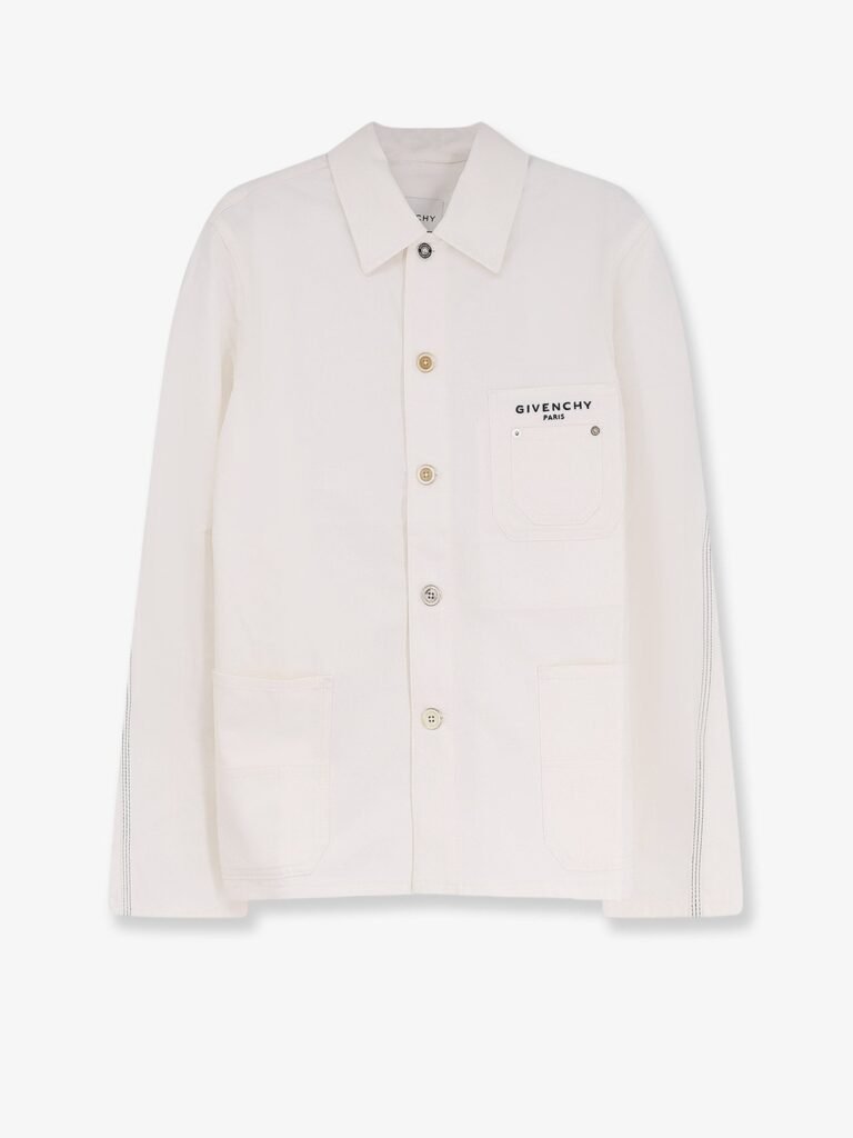 Denim jacket with iconic lettering logo on the front