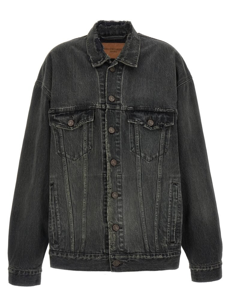 Denim jacket with used effect