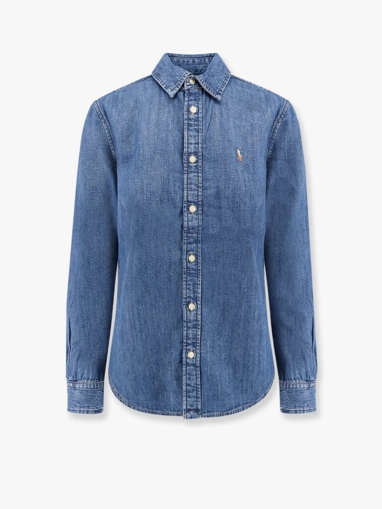 Slim-fit denim shirt