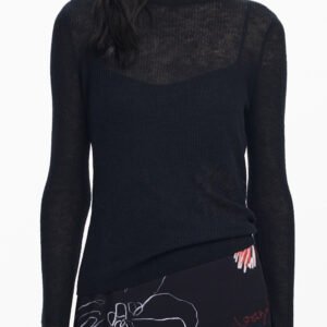 DESIGUAL WOMEN'S LONG BLACK DRESS