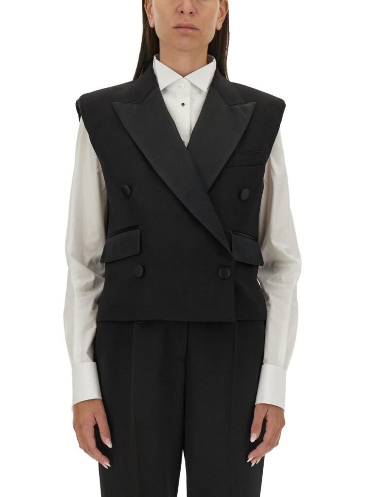 DOUBLE-BREASTED SLEEVELESS JACKET