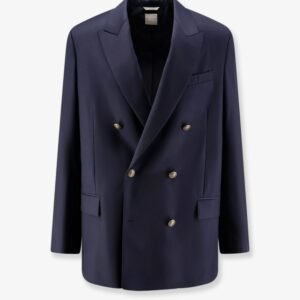 Double-breasted virgin wool blazer