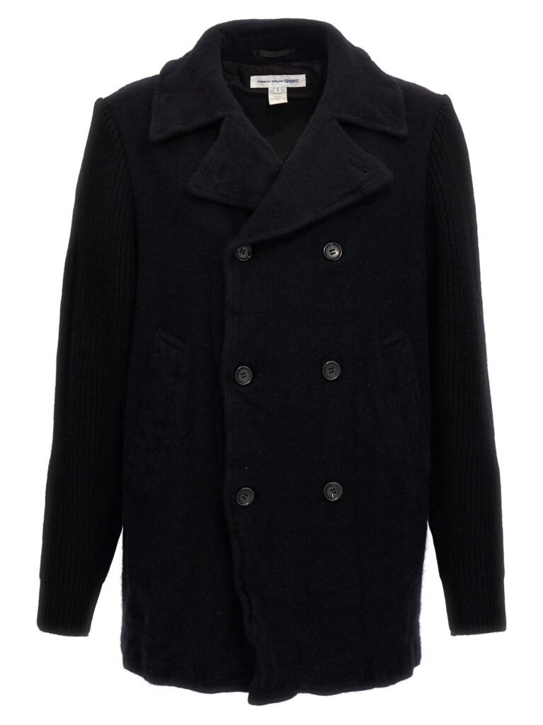 Double-breasted wool coat