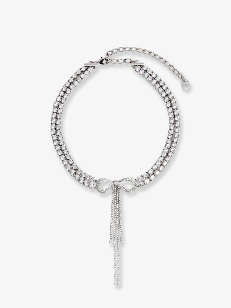Double Crystal Bow Choker