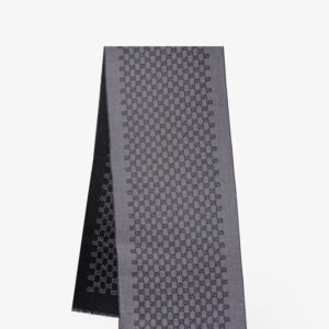 Double wool jacquard scarf with GG motif