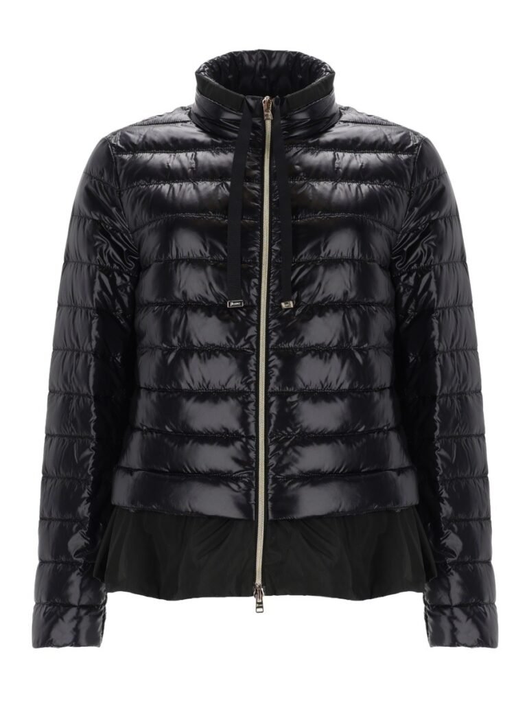 DOWN JACKET WITH RUFFLES