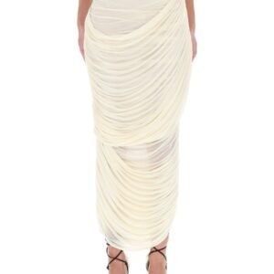 DRAPED MIDI SKIRT