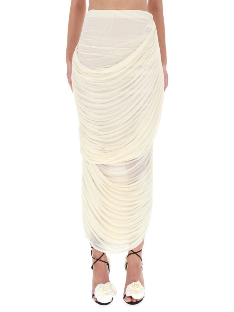 DRAPED MIDI SKIRT