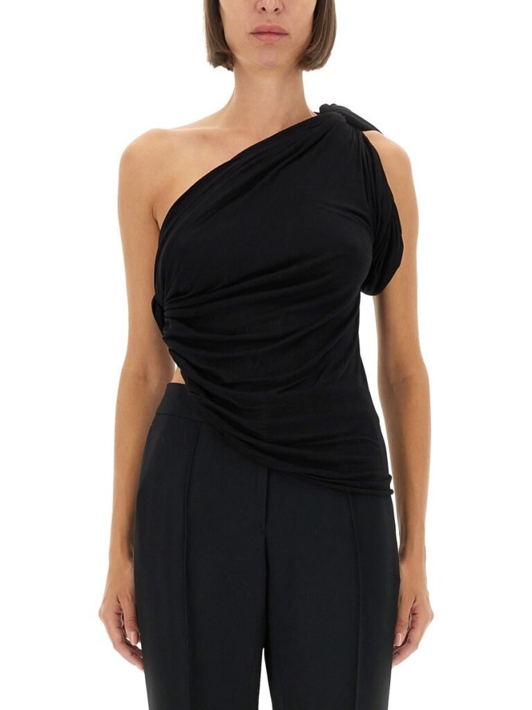 DRAPED ONE-SHOULDER TOP