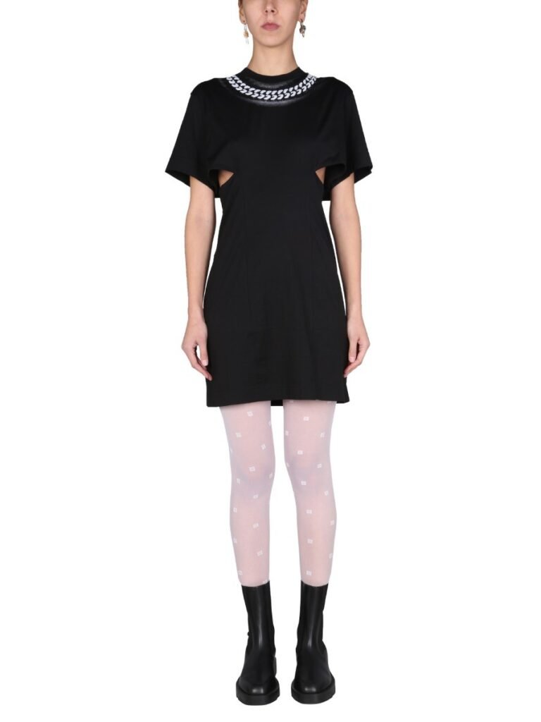 DRESS WITH 3D "CHAIN" PRINT