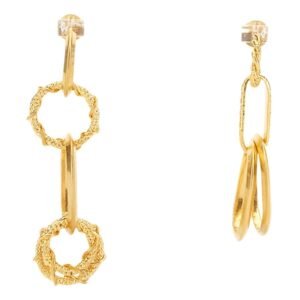 EARRING WITH CHAIN RINGS