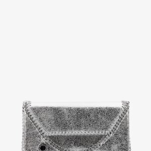 Falabella metallic fabric crossbody bag