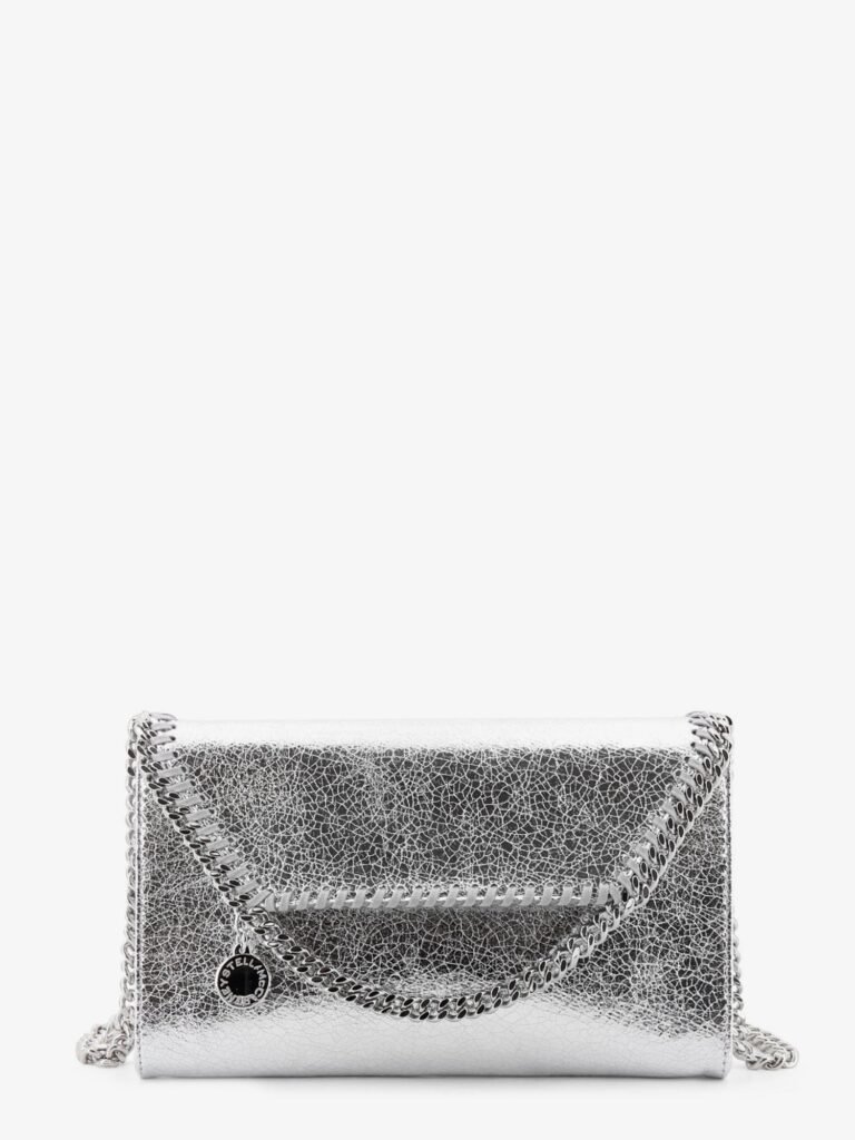 Falabella metallic fabric crossbody bag