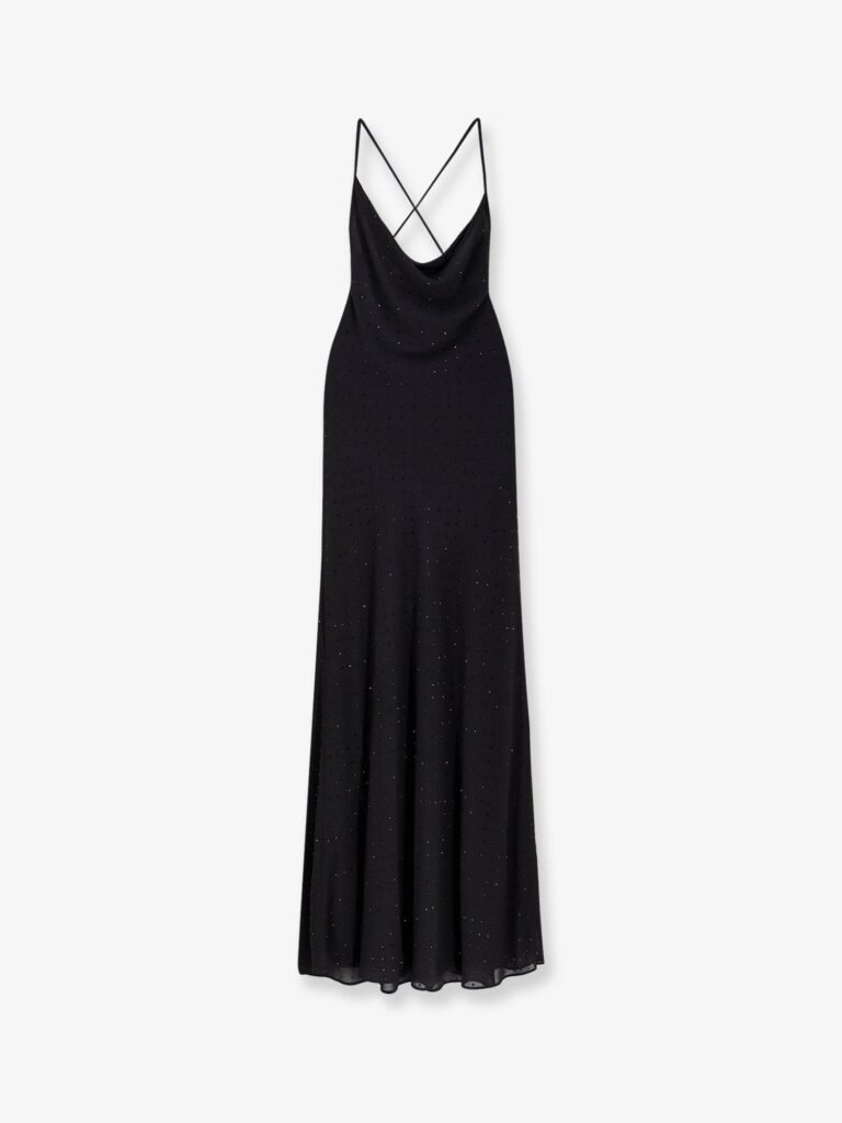 Farro long dress with rhinestones