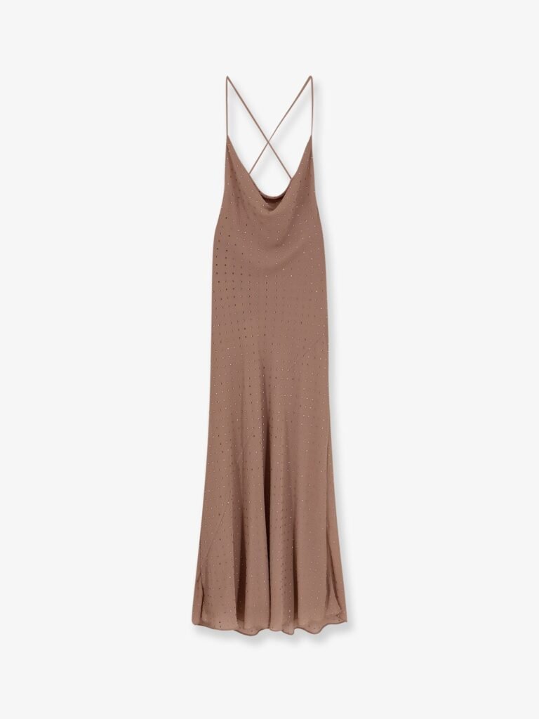 Farro long dress with rhinestones