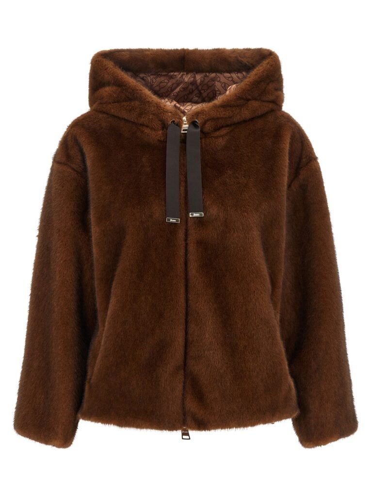 Faux fur bomber jacket