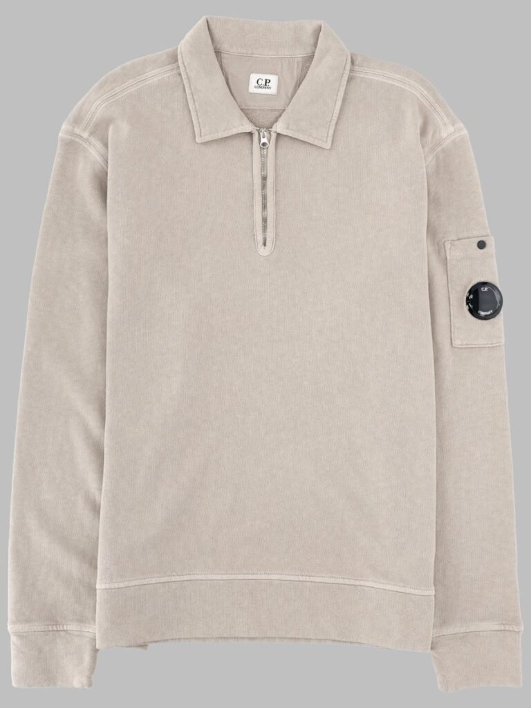 FELPA CON COLLETTO POLO E ZIP