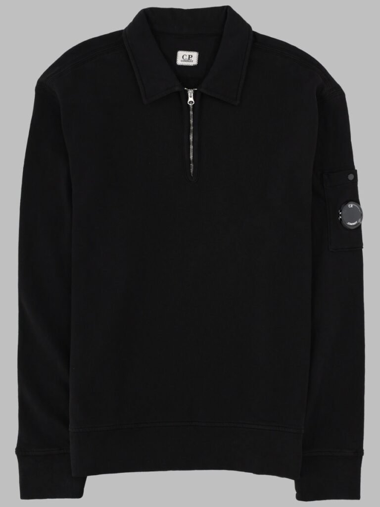 FELPA CON COLLETTO POLO E ZIP