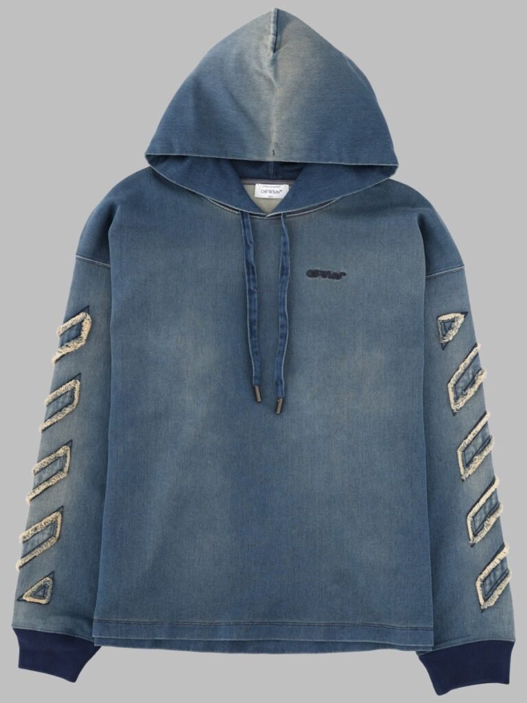 FELPA IN DENIM CON DETTAGLI "DIAG"