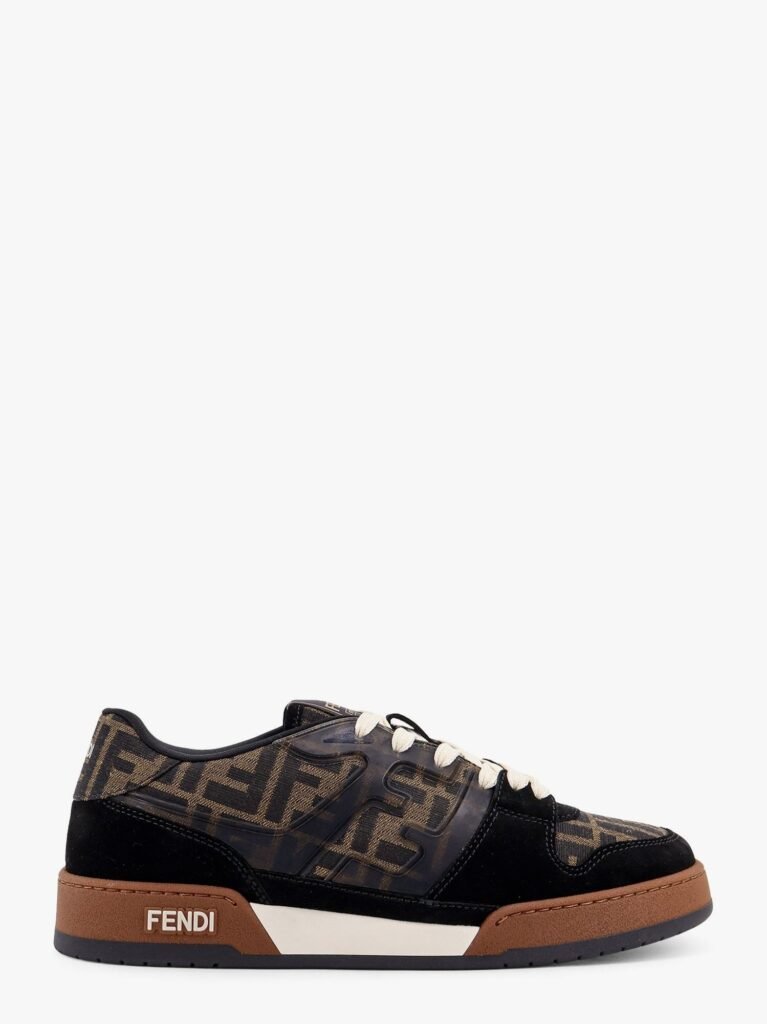 Fendi Match FF Jacquard Fabric and Suede sneakers