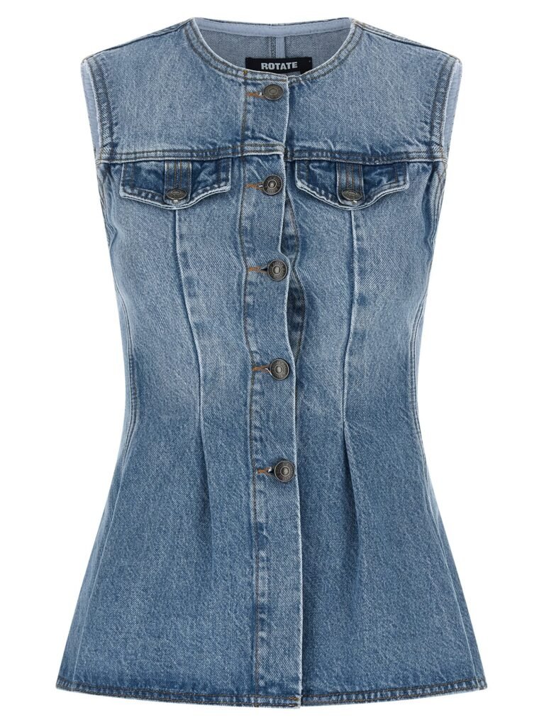 'Flared Denim' top