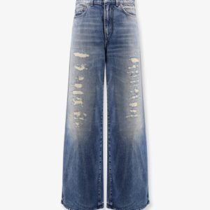 Flared Jeans with destroyed effect