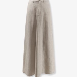 Flared linen skirt