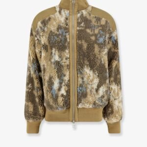 Fleece synthetic fur bomber