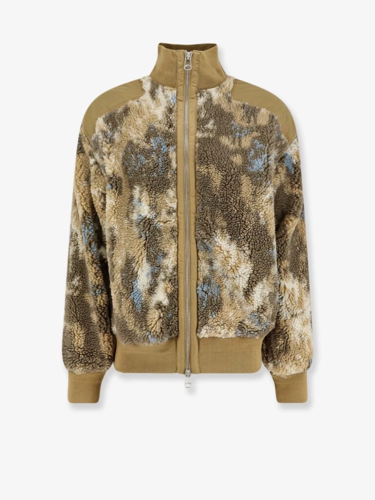 Fleece synthetic fur bomber